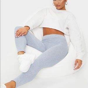 PrettyLittleThing Grey High Waisted Jersey Legging